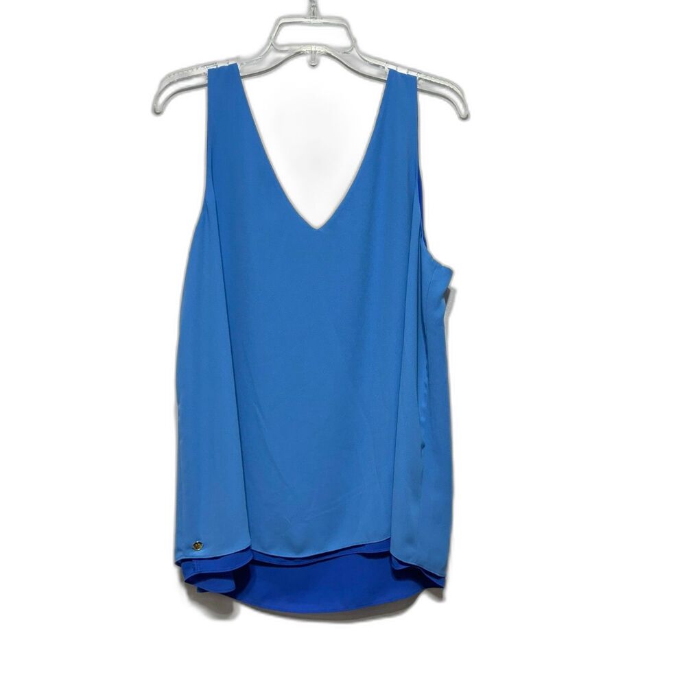Lilly Pulitzer Florin Reversible Tank Top Wide Straps Loose Flowy Blue sz Large